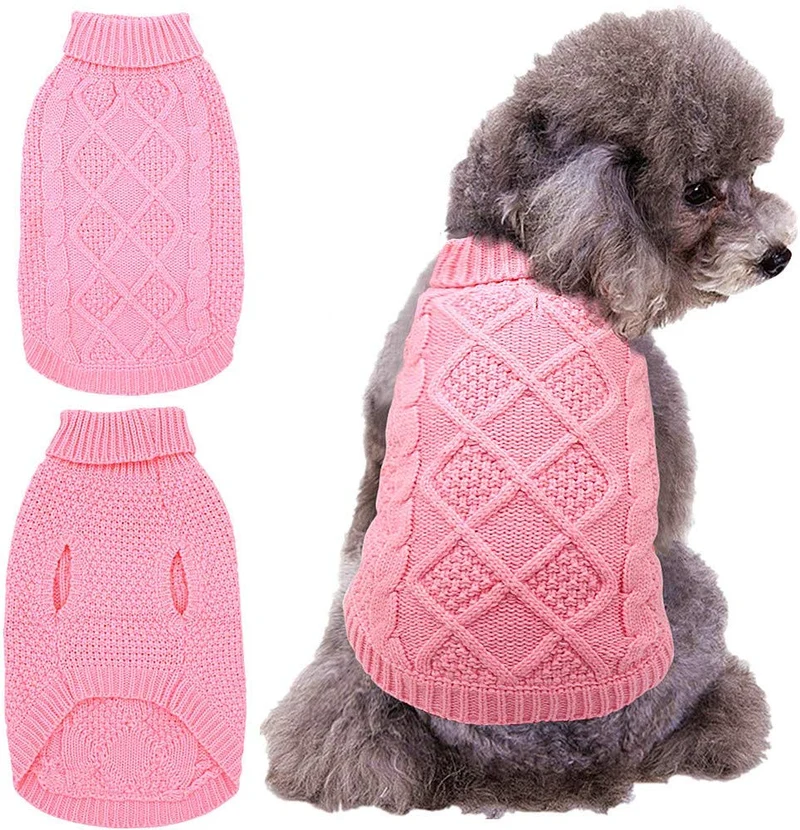 Mihachi – Sudadera para perro, abrigo de invierno, ropa clásica de punto para clima frío
