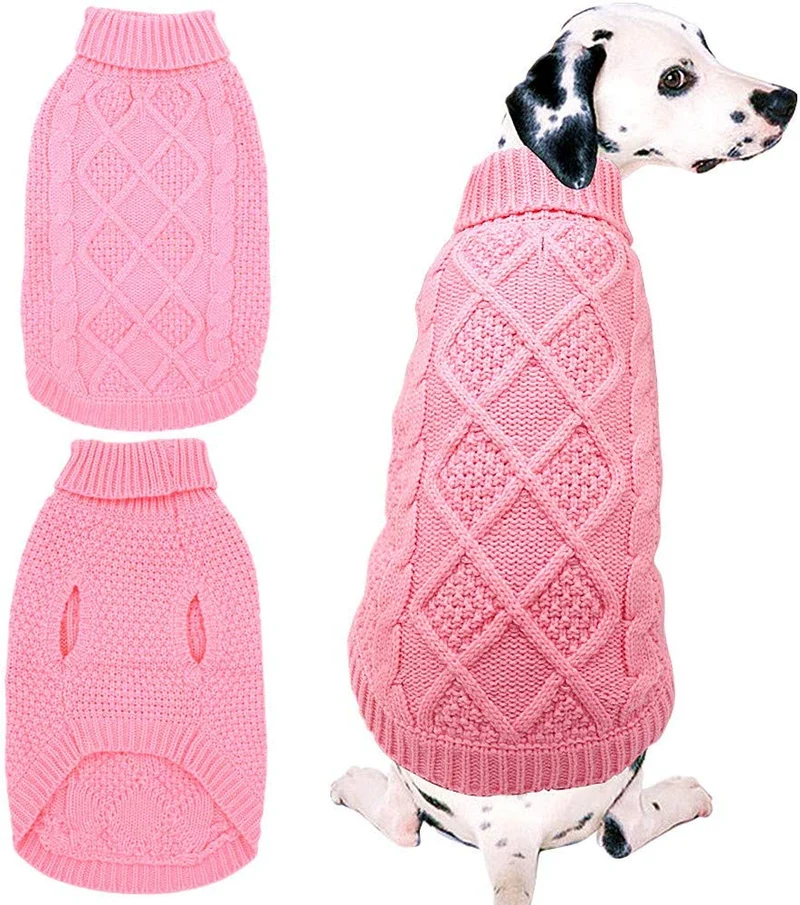 Mihachi – Sudadera para perro, abrigo de invierno, ropa clásica de punto para clima frío
