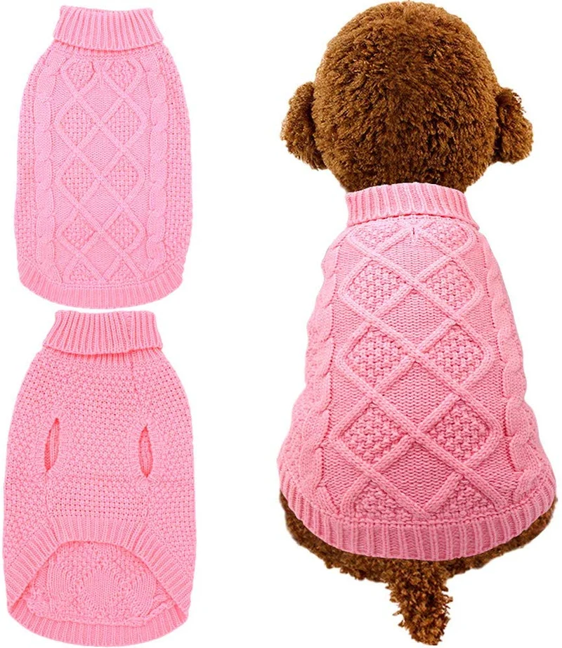 Mihachi – Sudadera para perro, abrigo de invierno, ropa clásica de punto para clima frío