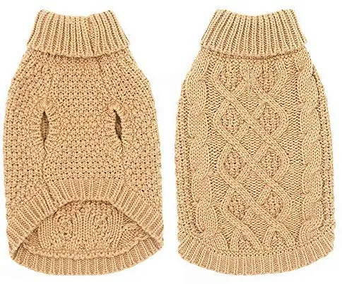 Mihachi – Sudadera para perro, abrigo de invierno, ropa clásica de punto para clima frío