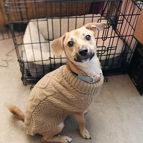 Mihachi – Sudadera para perro, abrigo de invierno, ropa clásica de punto para clima frío