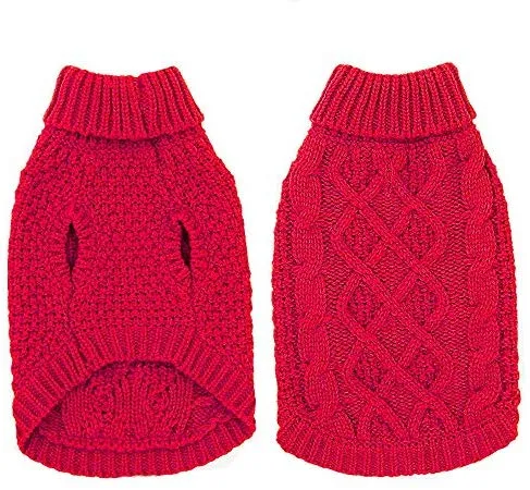 Mihachi – Sudadera para perro, abrigo de invierno, ropa clásica de punto para clima frío