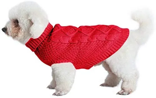 Mihachi – Sudadera para perro, abrigo de invierno, ropa clásica de punto para clima frío
