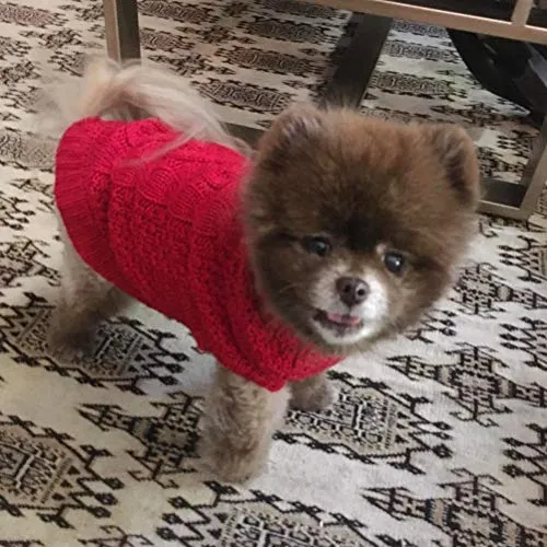 Mihachi – Sudadera para perro, abrigo de invierno, ropa clásica de punto para clima frío