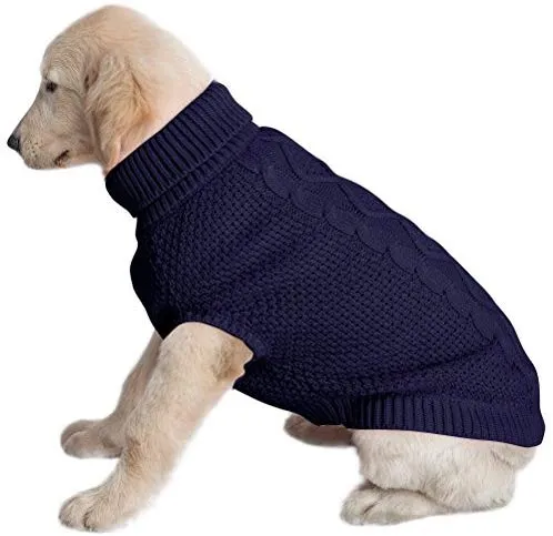 Mihachi – Sudadera para perro, abrigo de invierno, ropa clásica de punto para clima frío