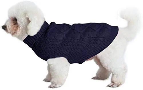 Mihachi – Sudadera para perro, abrigo de invierno, ropa clásica de punto para clima frío
