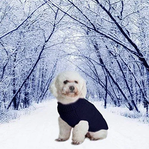 Mihachi – Sudadera para perro, abrigo de invierno, ropa clásica de punto para clima frío