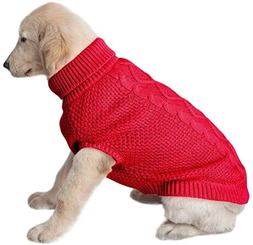 Mihachi – Sudadera para perro, abrigo de invierno, ropa clásica de punto para clima frío