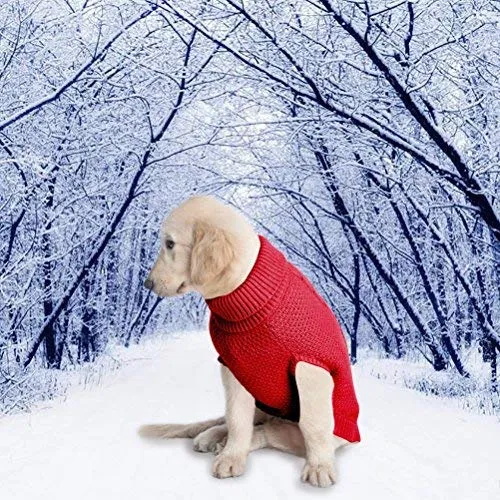 Mihachi – Sudadera para perro, abrigo de invierno, ropa clásica de punto para clima frío