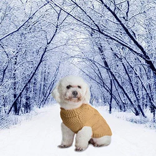Mihachi – Sudadera para perro, abrigo de invierno, ropa clásica de punto para clima frío