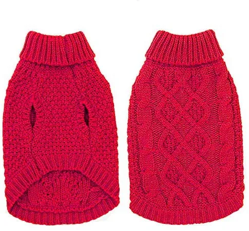 Mihachi – Sudadera para perro, abrigo de invierno, ropa clásica de punto para clima frío