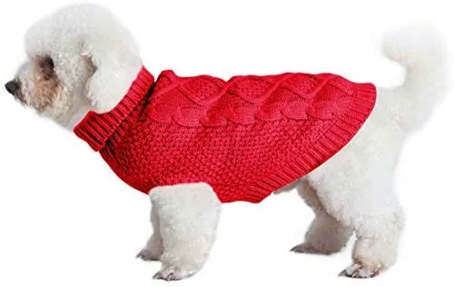 Mihachi – Sudadera para perro, abrigo de invierno, ropa clásica de punto para clima frío