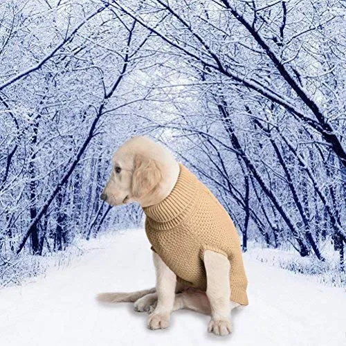 Mihachi – Sudadera para perro, abrigo de invierno, ropa clásica de punto para clima frío