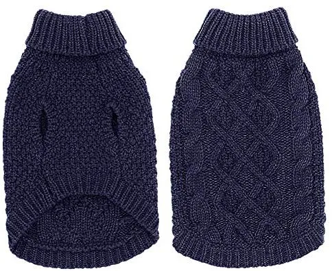 Mihachi – Sudadera para perro, abrigo de invierno, ropa clásica de punto para clima frío