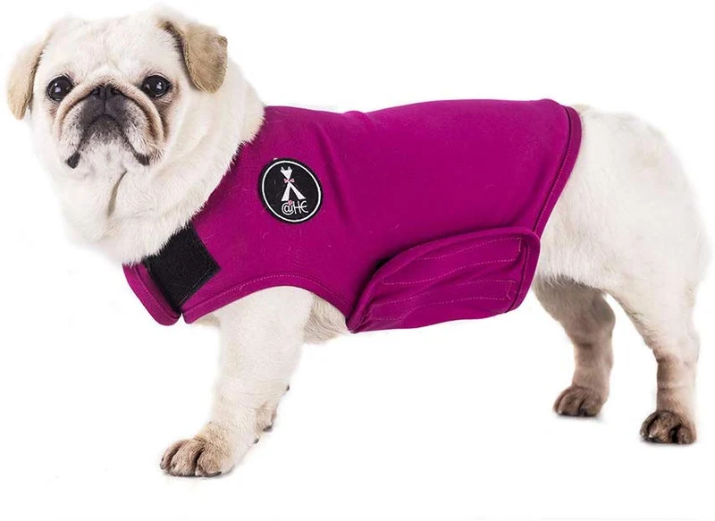 X@HE - Chaleco de alivio de ansiedad para perro, chaleco para mantener la comodidad, chaleco para perros de talla XS, M, L, XL, azul marino, gris, rosa, rojo y camuflaje