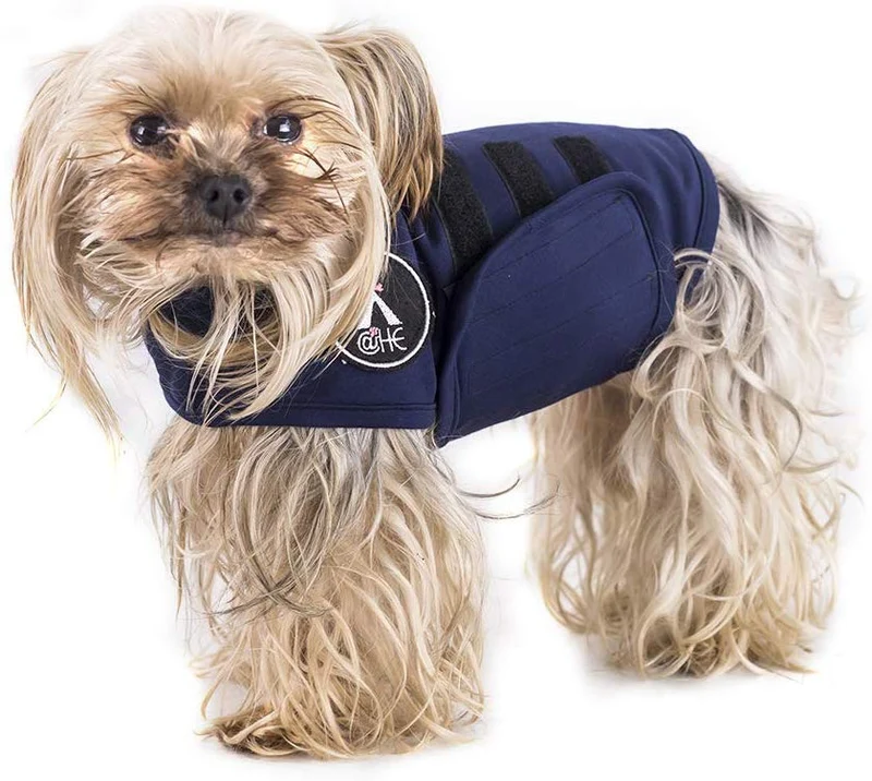 X@HE - Chaleco de alivio de ansiedad para perro, chaleco para mantener la comodidad, chaleco para perros de talla XS, M, L, XL, azul marino, gris, rosa, rojo y camuflaje