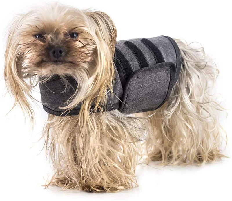 X@HE - Chaleco de alivio de ansiedad para perro, chaleco para mantener la comodidad, chaleco para perros de talla XS, M, L, XL, azul marino, gris, rosa, rojo y camuflaje