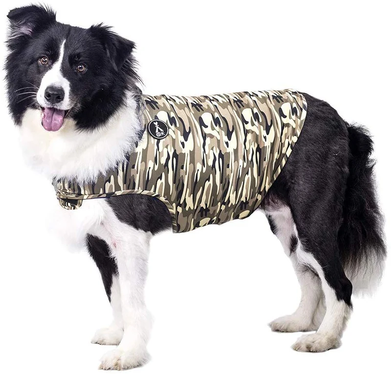 X@HE - Chaleco de alivio de ansiedad para perro, chaleco para mantener la comodidad, chaleco para perros de talla XS, M, L, XL, azul marino, gris, rosa, rojo y camuflaje