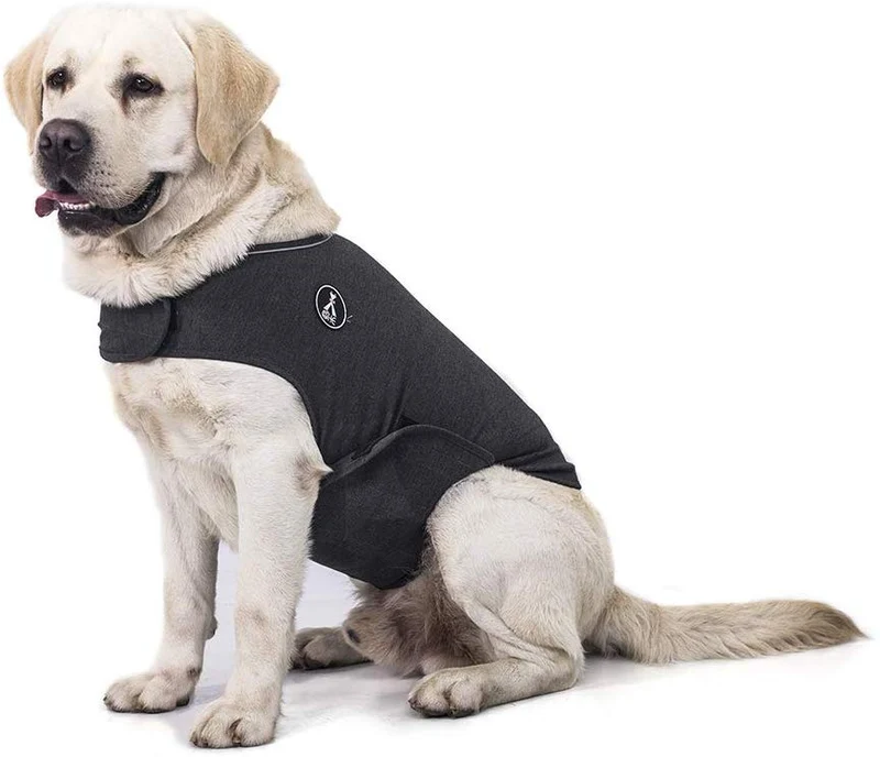 X@HE - Chaleco de alivio de ansiedad para perro, chaleco para mantener la comodidad, chaleco para perros de talla XS, M, L, XL, azul marino, gris, rosa, rojo y camuflaje