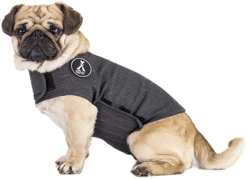 X@HE - Chaleco de alivio de ansiedad para perro, chaleco para mantener la comodidad, chaleco para perros de talla XS, M, L, XL, azul marino, gris, rosa, rojo y camuflaje