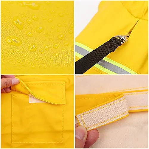 HAPEE Chubasquero para perros grandes con capucha reflectante, chamarra poncho para lluvia para perros