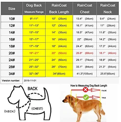 HAPEE Chubasquero para perros grandes con capucha reflectante, chamarra poncho para lluvia para perros