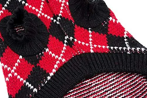 KOOLTAIL suéter de Navidad para perro, suéter de unicornio, suéter de argyle cálido y suave para mascotas, suéteres feos de ganchillo de punto para cachorro de perro