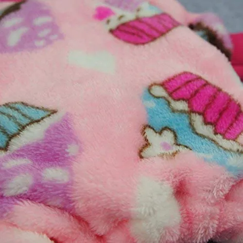 Fitwarm Sweet Cupcake - Ropa para perro, pijamas PJS, abrigo de terciopelo suave, color rosa