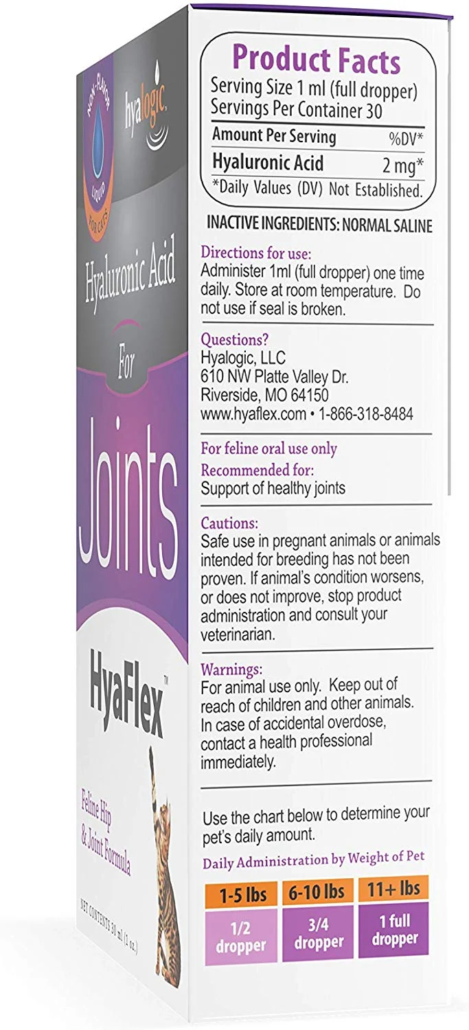 hyaflex Oral ha para gatos, Feline Hip & Fórmula conjunta, 1 onza