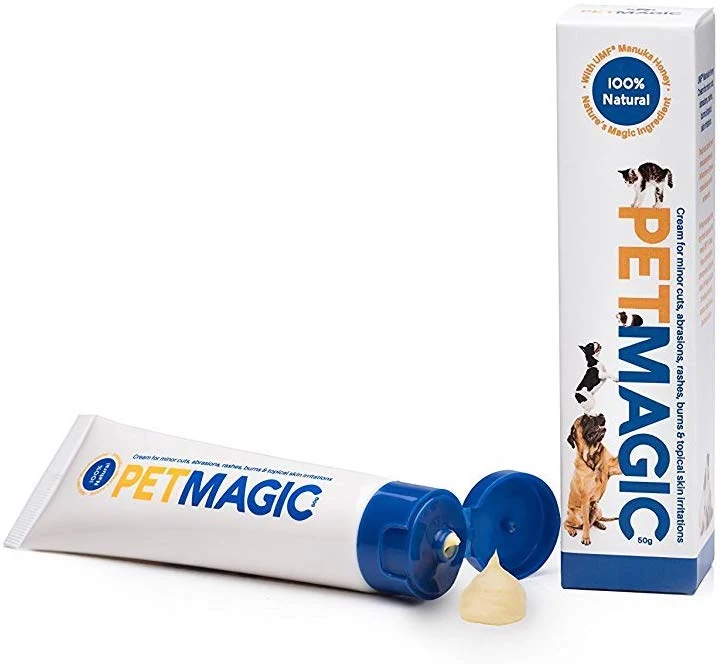Tratamiento de cuidado de la piel de mascotas para perros y gatos con arañazos, infecciones, heridas pequeñas. UMF+ Manuka Honey, para limpiar, calmar y reparar. Calentar a tu mascota con la mágica natural de la colección Honey