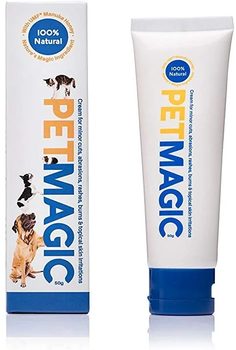 Tratamiento de cuidado de la piel de mascotas para perros y gatos con arañazos, infecciones, heridas pequeñas. UMF+ Manuka Honey, para limpiar, calmar y reparar. Calentar a tu mascota con la mágica natural de la colección Honey