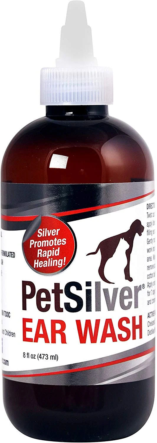 petsilver Ear Wash (8oz) con chelated Plata. Mata el 99,9% de las bacterias