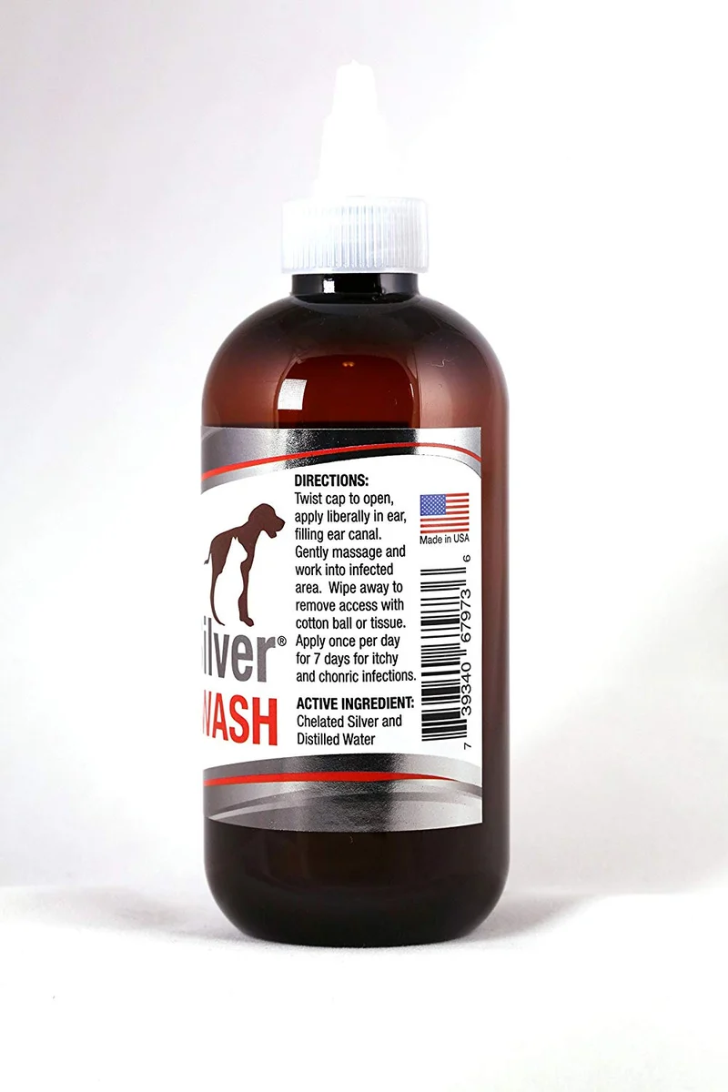 petsilver Ear Wash (8oz) con chelated Plata. Mata el 99,9% de las bacterias
