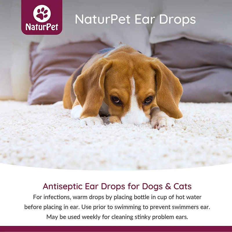 naturpet gotas | Natural Infección Medicina para perros | Oreja Los ácaros Gatos | perro oreja Limpiador | Cat Ear Cleaner | ayuda a con cera, la levadura, prurito & los malos olores