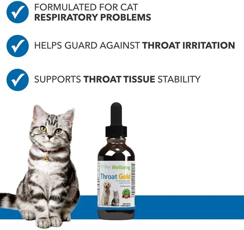 Pet bienestar – Garganta de oro para gatos – La tos y la garganta Chupete Natural para Felines – 2OZ (59ml)