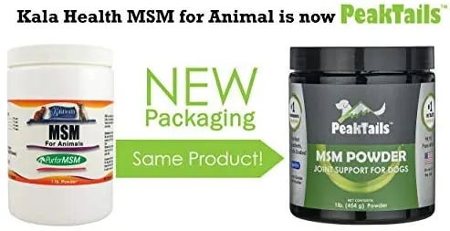 Kala Health – MSM en polvo (purformsm) para Equino y Canina uso – Este suplemento MSM puro es el único Metilsulfonilmetano Fabricado en los EE. UU. – El Azufre Orgánico Apoyo conjunta y hoofs de caballos y articulaciones, piel y escudo de perros y gatos.