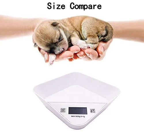 Báscula digital para mascotas y cocina para cachorros recién nacidos o gatitos con un tazón gratis