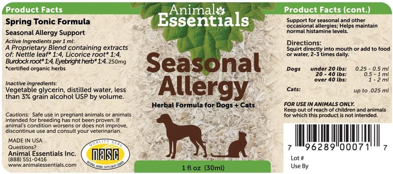 Animal Essentials as-9001042 – 2 1 oz (Pack de 2) Apothecary ol-i inmunológico Suplemento de gatos y perros