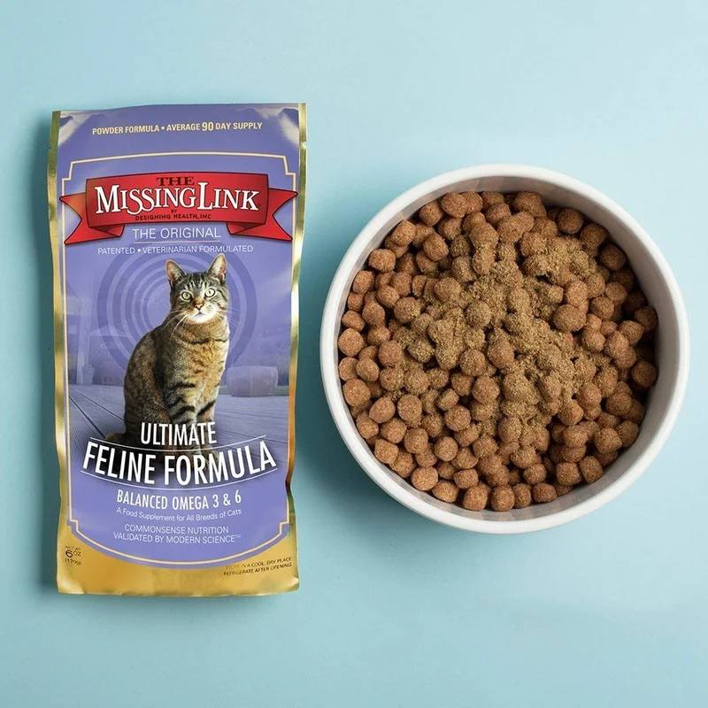 The Missing Link La fórmula original Ultimate Feline para gatos con Omega 3 y 6 onzas equilibradas, Paquete de 2