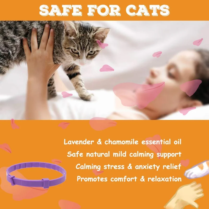 KOOLTAIL - Collar calmante para gatos, ajustable para aliviar la ansiedad, feromona para tu mascota que dura calma natural hasta 15.0 in