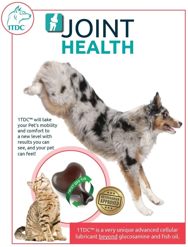 1-tdc "Nueva Twist Off Dual Action Natural apoyo para periodontal & conjunta de salud en perros & gatos | profesionalmente formulado Total Wellness Fórmula con 1-tetradecanol Complejo
