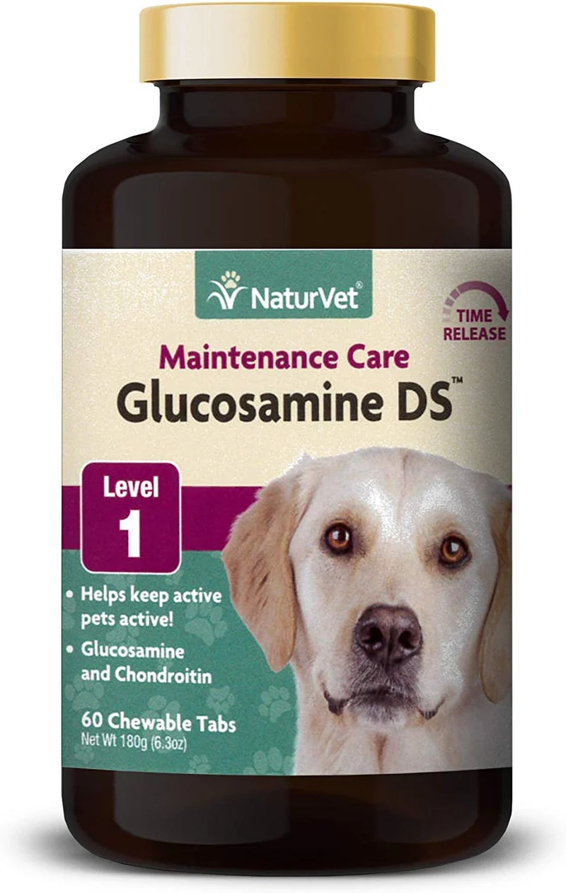 NaturVet – Glucosamine DS - Level 1 Maintenance Care – Preventative Care to Maintain Healthy Cartilage & Joint Function – Enhanced with Glucosamine & Chondroitin – for Dogs & Cats