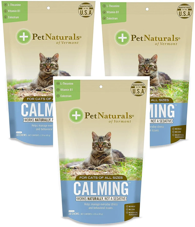 Pet Naturals of Vermont Suplemento calmante para masticar para gatos