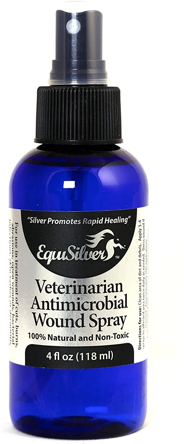Equisilver Vet - Spray de herida formulado para perros y gatos | Alivio para puntos calientes, infecciones de la piel, piel seca irritada | Curación rápida todo natural y no tóxico | Fabricado en Estados Unidos