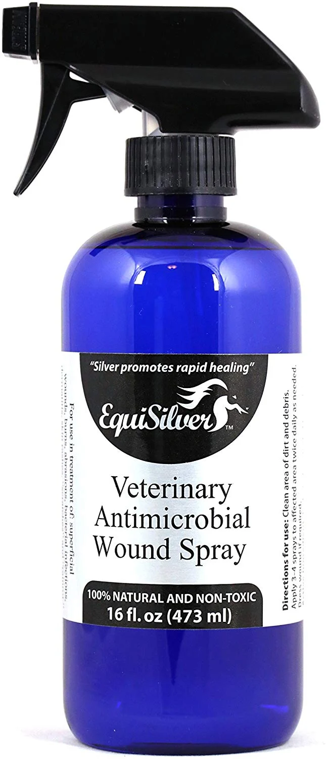 Equisilver Vet - Spray de herida formulado para perros y gatos | Alivio para puntos calientes, infecciones de la piel, piel seca irritada | Curación rápida todo natural y no tóxico | Fabricado en Estados Unidos