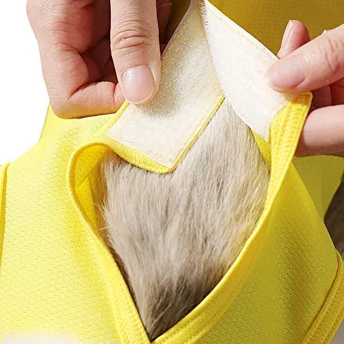 Coppthinktu - Traje de recuperación de gatos para heridas abdominales o enfermedades de la piel, transpirable E-Collar Alternativa para gatos y perros, después de cirugía desgaste anti lamer heridas