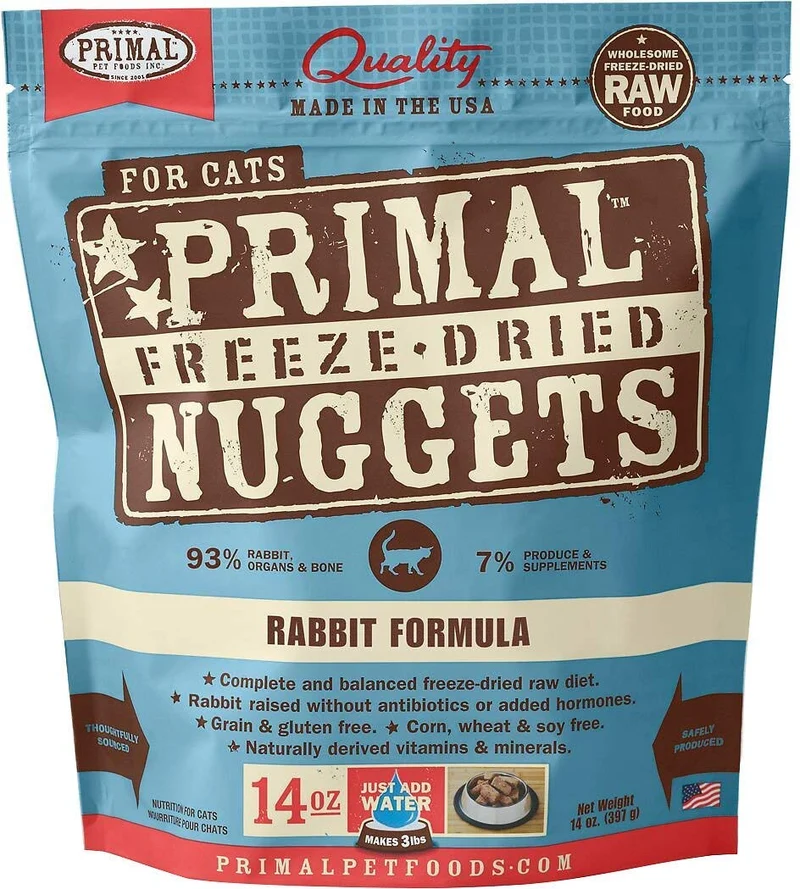 Primal liofiliza Cat Food – Conejo Fórmula – 14 oz