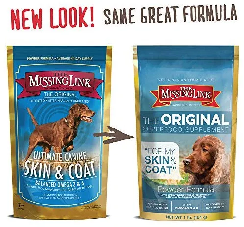 The Missing Link Supplements with Balanced Omegas and Heart Healthy Fresh Ground Flaxseed in Unique Formulas: Hip & Joint, Skin & Coat, Senior, Puppy & Overall Health – All Natural & Non-GMO