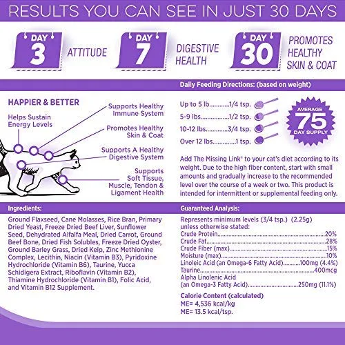 The Missing Link Supplements with Balanced Omegas and Heart Healthy Fresh Ground Flaxseed in Unique Formulas: Hip & Joint, Skin & Coat, Senior, Puppy & Overall Health – All Natural & Non-GMO