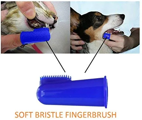 Mascota, Cepillo de dientes para mascotas, perros o gatos, Suave cepillo de cerdas para el cuidado dental de su gato, perro o mascota pequeña (6 unidades)